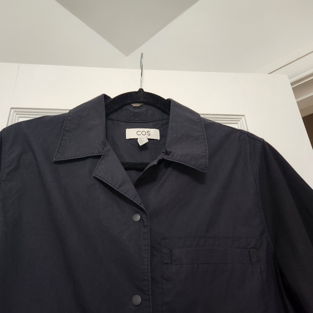 COS Shell Panel Bowling Shirt Size XS in black - Picture 6 of 14